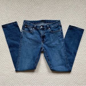 Mens Uniqlo 5 pocket blue jeans